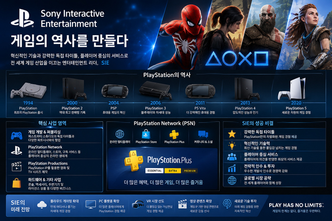 소니 인터랙티브 엔터테인먼트: 게임 산업의 거인을 파헤치다 선택 소니 인터랙티브 엔터테인먼트