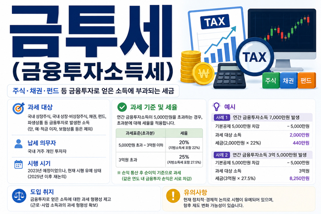 금투세란? 시행 논란과 투자자 필독 정보 총정리