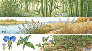 대나무 조릿대 이대·해장죽 갈대·억새 닭의장풀