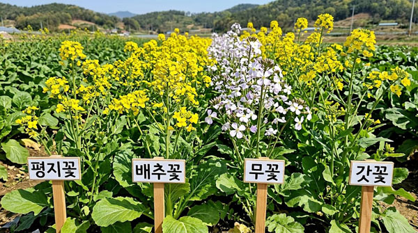 평지꽃 배추꽃 무꽃 갓꽃 완벽 비교와 꽃말 및 가정에서 건강하게 키우는 관리법