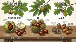 마로니에 열매 밤 도토리